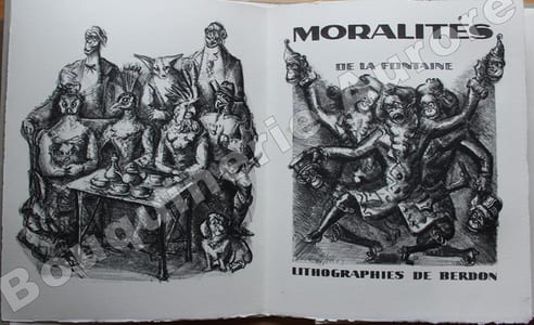 Moralités de La Fontaine. Lithographies de Berdon.