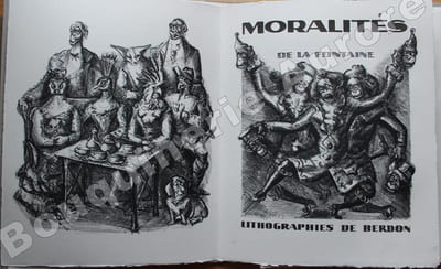 Moralités de La Fontaine. Lithographies de Berdon.