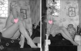 Belle blonde nue dans un escalier.2 Photographies originales en tirage argentique.. Fonds de la célèbre revue de Charme "Paris-Hollywood" - Russell ...