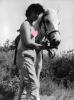 Jolie brune aux seins nus avec un cheval.Photographie originale en tirage argentique.. Fonds de la célèbre revue de Charme "Paris-Hollywood" - Atelier ...