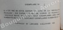 La Nouvelle Revue Française - 7e année. N°79 - Nouvelle Série - 1e avril 1920.. --Exemplaire N°1 du tirage de tête-- RIVIERE (Jacques), directeur.  ...