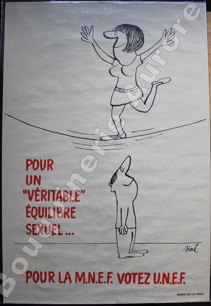 Pour un "v&eacute;ritable" &eacute;quilibre sexuel... Pour la M.N.E.F. votez U.N.E.F. . SINE (Maurice SINET, dit).