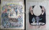 Album "André GILL" composé d'un portrait photographique original, de 116 caricatures grand format, la plupart en couleurs, tirées de journaux de ...