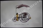 « Copeland Steam Tricycle - 1886 » (légende imprimée en gris sous la cuvette).Gallery of the American Automobile.. Clarence P. HORNUNG.