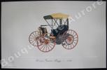 « Duryea Gasoline Buggy - 1893 » (légende imprimée en gris sous la cuvette).Gallery of the American Automobile.. Clarence P. HORNUNG.