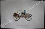 « Ford's Quadricycle - 1896 » (légende imprimée en gris sous la cuvette).Gallery of the American Automobile.. Clarence P. HORNUNG.