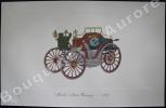 « Mueller Motor Carriage - 1896 » (légende imprimée en gris sous la cuvette).Gallery of the American Automobile.. Clarence P. HORNUNG.