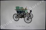 « Olds Motor Carriage - 1897 » (légende imprimée en gris sous la cuvette).Gallery of the American Automobile.. Clarence P. HORNUNG.