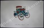 « Riker Electric Tricycle - 1898 » (légende imprimée en gris sous la cuvette).Gallery of the American Automobile.. Clarence P. HORNUNG.