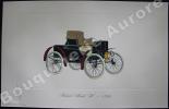 « Packard Model "A" - 1899 » (légende imprimée en gris sous la cuvette).Gallery of the American Automobile.. Clarence P. HORNUNG.