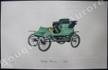 « Stanley Steamer - 1902 » (légende imprimée en gris sous la cuvette).Gallery of the American Automobile.. Clarence P. HORNUNG.