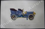 « Cadillac "D" Touring Car - 1905 » (légende imprimée en gris sous la cuvette).Gallery of the American Automobile.. Clarence P. HORNUNG.