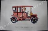 « Rauch & Lang Brougham - 1908 » (légende imprimée en gris sous la cuvette).Gallery of the American Automobile.. Clarence P. HORNUNG.
