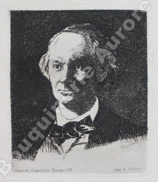 Charles Baudelaire, sa vie et son oeuvre.. Avec 5 eaux-fortes originales dont 2 de Manet. [BAUDELAIRE (Charles)] - ASSELINEAU (Charles).