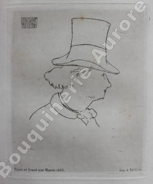Charles Baudelaire, sa vie et son oeuvre.. Avec 5 eaux-fortes originales dont 2 de Manet. [BAUDELAIRE (Charles)] - ASSELINEAU (Charles).
