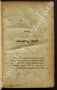 Champavert. Contes immoraux.. BOREL (Pétrus), le Lycanthrope.