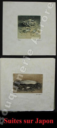Envols.Deux eaux-fortes originales de Hiroshi Asada.