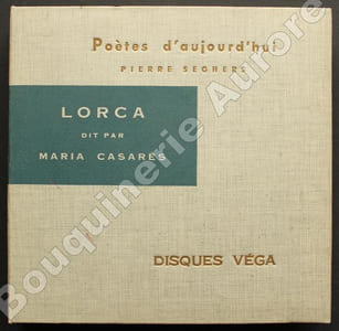Poètes d'aujourd'hui 7 - Federico Garcia Lorca.Livre + disque dans une chemise cartonnée commune.