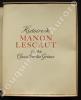 Histoire de Manon Lescaut et du Chevalier des Grieux.Illustré de lithographies en couleurs par François Salvat.. [SALVAT (François)] - PREVOST (Abbé).