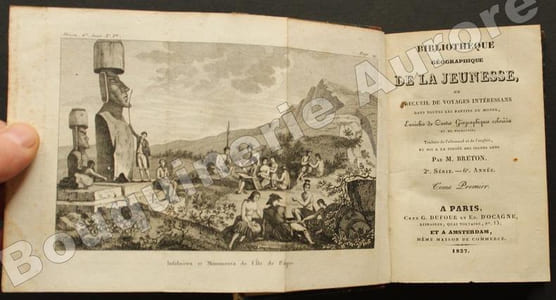 Bibliothèque géographique de la jeunesse, ou Recueil de voyages intéressans dans toutes les parties du monde, enrichis de cartes géographiques coloriées et de vignettes ; traduits de l'allemand et de l'anglais, et mis à la portée des jeunes gens par M. Breton.Deuxième série - 6ème année - Tomes Premier à Douzième : Année complète.