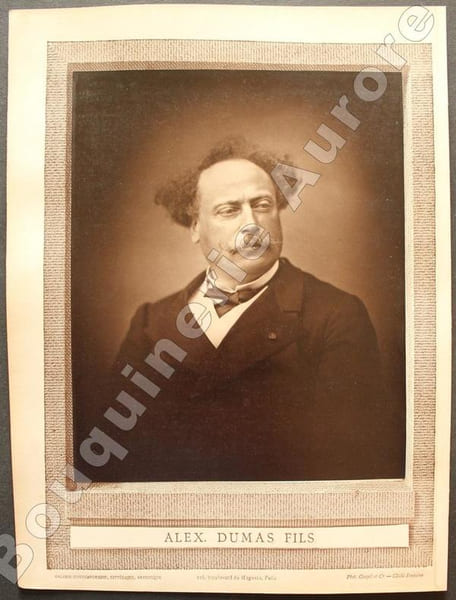 Portrait photographique de Alexandre Dumas Fils, clich&eacute; de Fontaine.. [DUMAS FILS (Alexandre)] - FONTAINE - Galerie Contemporaine.