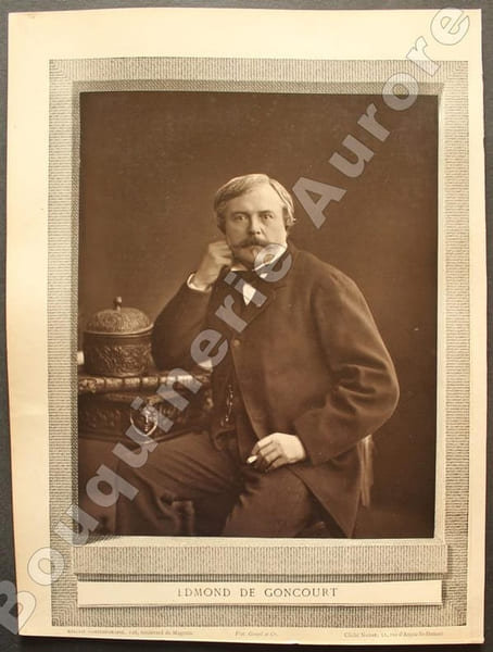 Portrait photographique de Edmond de Goncourt, clich&eacute; de Nadar.. [GONCOURT (Edmond de)] - NADAR - Galerie Contemporaine.
