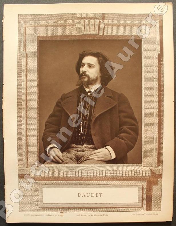 Portrait photographique de Alphonse Daudet, cliché de Carjat.. [DAUDET (Alphonse)] - CARJAT - Galerie Contemporaine.