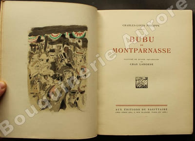 Bubu de Montparnasse. Illustré de 15 aquarelles de Chas Laborde.