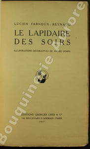 Le Lapidaire des soirs.Illustrations décoratives de André Domin.