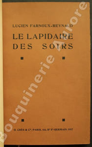 Le Lapidaire des soirs.Illustrations décoratives de André Domin.
