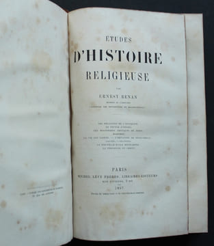 Etudes d'Histoire religieuse.. Aux armes de Guillaume Pavée de Vendeuvre.RENAN (Ernest).