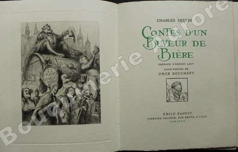 Contes d'un buveur de bière. Préface d'Ernest Laut. Eaux-fortes de Omer Bouchery.
