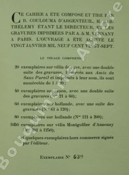 Caderno.Cahier orné de huit pointes sèches hors texte gravées par Mily Possoz.. [POSSOZ (Mily)] - LARBAUD (Valéry).