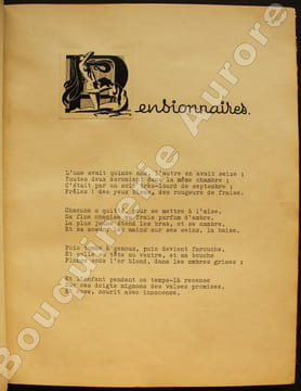 Oeuvres libres - Amies - Femmes - Hombres.. --Tapuscrit agrémenté de 41 vignettes érotiques à l'encre de Chine--VERLAINE (Paul).