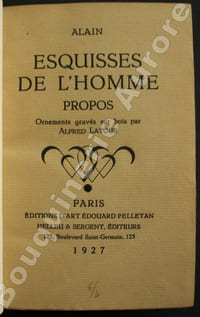 Esquisses de l'Homme, Propos.Ornements gravés sur bois par Alfred Latour.