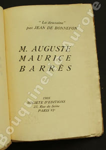 M. Auguste Maurice Barrès.