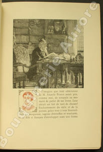 M. Anatole France et la pensée contemporaine. Etude décorée de quatorze compositions dont huit portraits du maître écrivain dessinées par Bellery-Desfontaines, Carrière, A. Leroux, Henri Martin et Steinlen gravées par Ernest Florian.
