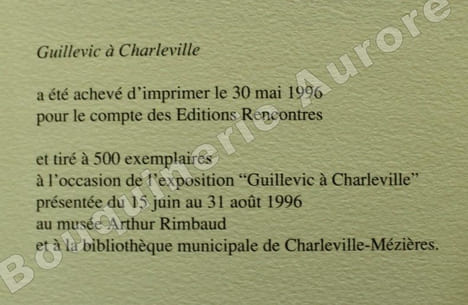 Guillevic à Charleville. Catalogue bibliophilique.. [GUILLEVIC (Eugène)] - Catalogue d'exposition.