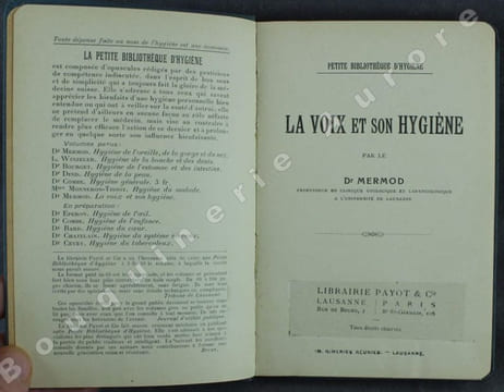 La voix et son hygiène.. Mermod (Docteur).