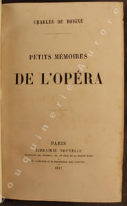 Petits Mémoires de l'Opéra.