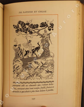Les Amours pastorales de Daphnis et Chloé.Traduction de Jacques Amiot. Gravures au burin de Jean Dulac.. [DULAC (Jean)] - LONGUS.