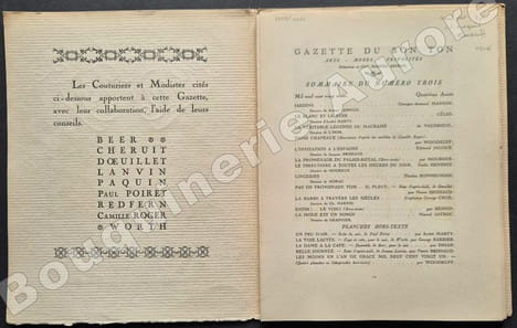La Gazette du Bon Ton - Art - Modes & Frivolités - Lucien Vogel, Directeur. N°3 - 1921 - 4e année. (NUMERO COMPLET).. [WOODRUFF - MOURGUE - BRISSAUD ...