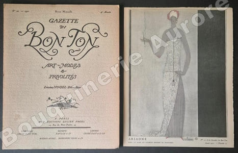 La Gazette du Bon Ton - Art - Modes & Frivolités - Lucien Vogel, Directeur. N°10 - 1921 - 4e année. (complet des 8 planches).
