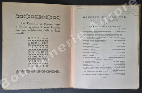 La Gazette du Bon Ton - Art - Modes & Frivolités - Lucien Vogel, Directeur. N°10 - 1921 - 4e année. (complet des 8 planches).