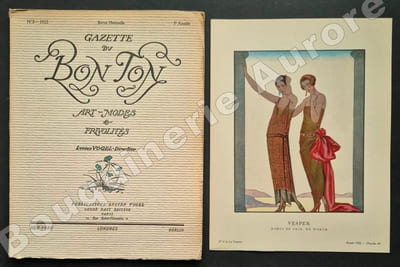 La Gazette du Bon Ton - Art - Modes & Frivolités - Lucien Vogel, Directeur. N°8 - 1922 - 5e année. (complet des 8 planches).