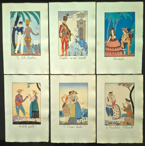Falbalas et Fanfreluches 3ème année - Almanach des modes présentes, passées & futures pour 1924 - Glorifions la coquetterie - Aquarelles par G. Barbier.