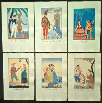 Falbalas et Fanfreluches 3ème année - Almanach des modes présentes, passées & futures pour 1924 - Glorifions la coquetterie - Aquarelles par G. ...