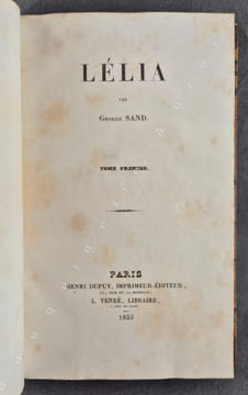 Lélia.. SAND (George).