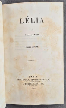 Lélia.. SAND (George).