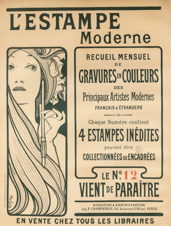 L'estampe moderne, recueil mensuel de gravures en couleurs.. Alphonse MUCHA (1860-1939).